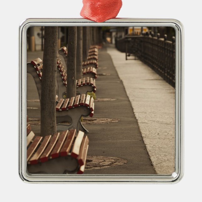 Schweiz, Ticino Canton, Lugano. Lakefrt Julgransprydnad Metall (Framsidan)