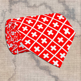 Schweiz Ties, mode schweiziska Flagga Slips