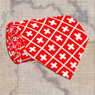 Schweiz Ties, mode schweiziska Flagga Slips