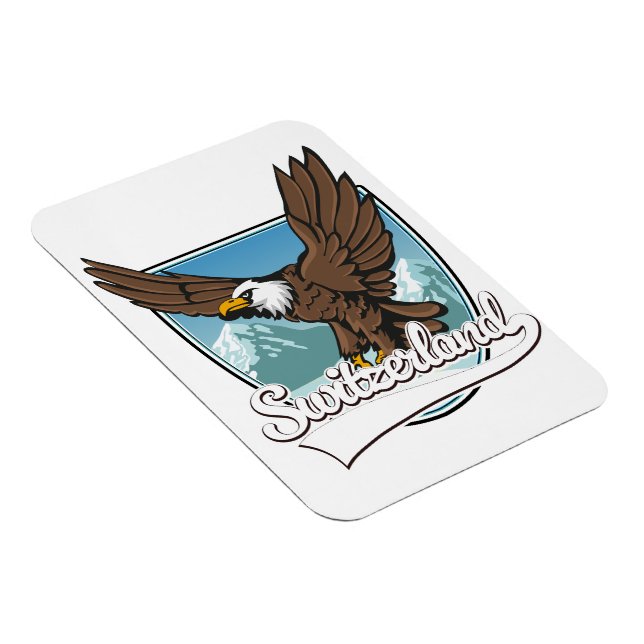 Schweiz Travel Logotyp Magnet (Högersidan)