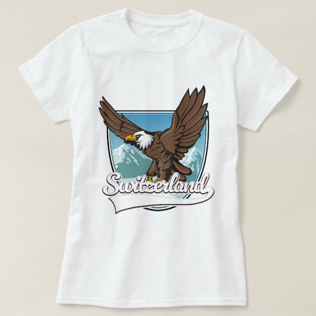 Schweiz Travel Logotyp T Shirt (Design framsida)