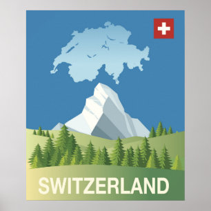 Schweiz Travel Poster