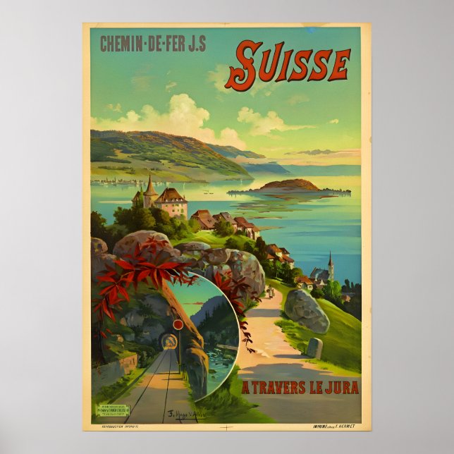 Schweiz Travel Poster (Framsidan)