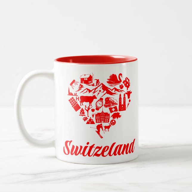 Schweiz Två-Tonad Mugg (Vänster)