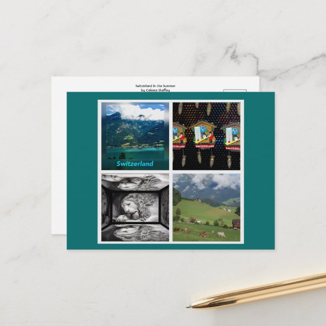 Schweiz under sommaren vykort (Fram/Back In Situ)