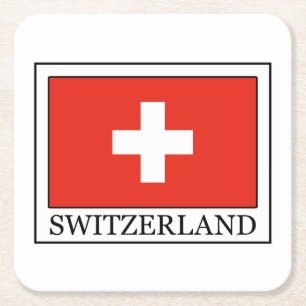Schweiz Underlägg Papper Kvadrat