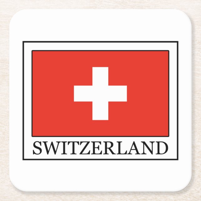 Schweiz Underlägg Papper Kvadrat (Framsidan)