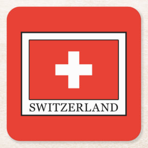 Schweiz Underlägg Papper Kvadrat