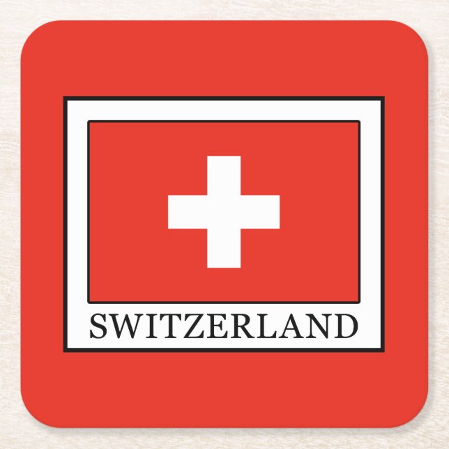 Schweiz Underlägg Papper Kvadrat (Framsidan)