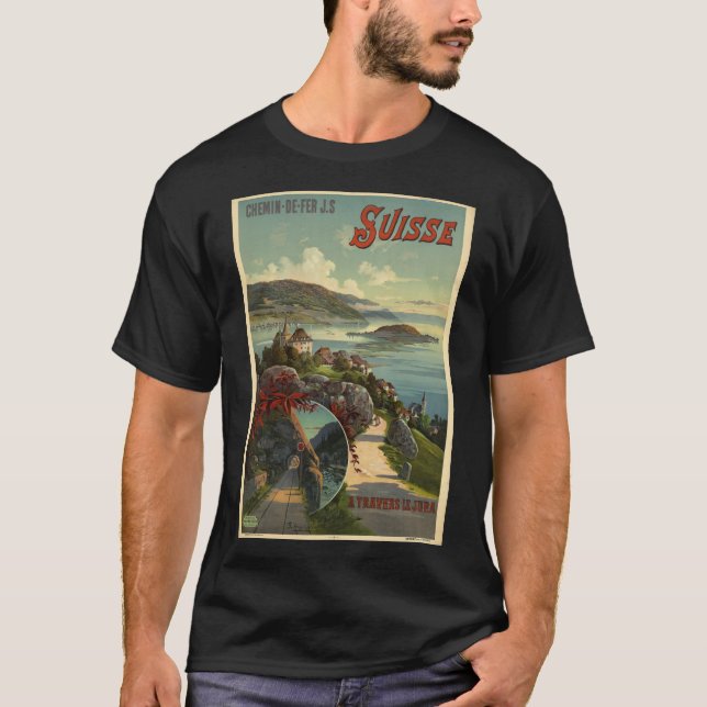 Schweiz Vintage Manar T Shirt (Framsida)