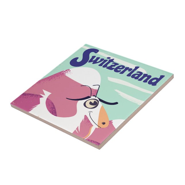 Schweiz Vintage resemotiv Kakelplatta (Sidan)