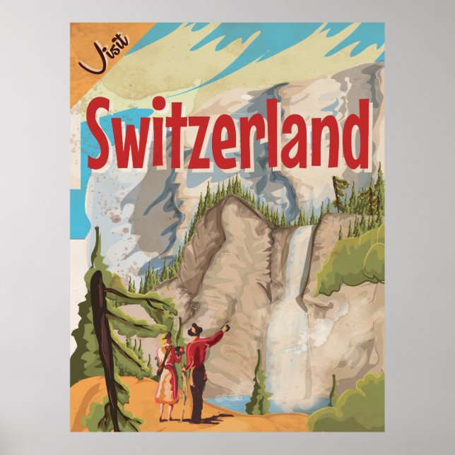 Schweiz Vintage resor Poster (Framsidan)