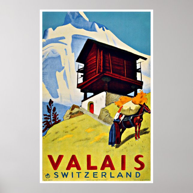 Schweiz - Vintage resor Poster (Framsidan)