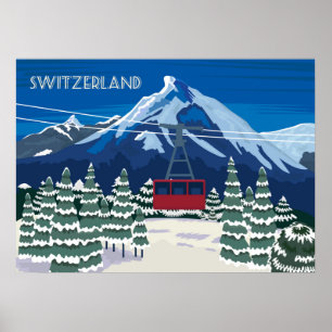 Schweiz Vintage resor Poster