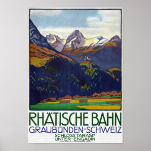 Schweiz Vintage resor Poster återställt