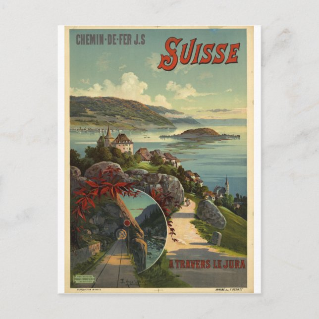 Schweiz Vintage resor vykort (Framsida)