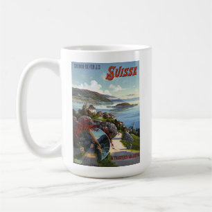 Schweiz Vintage Schweiziska turistresebyrå Kaffemugg