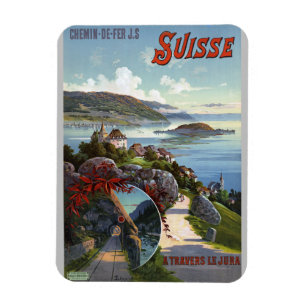 Schweiz Vintage Schweiziska turistresebyrå Magnet