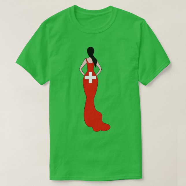 Schweiz Woman T Shirt (Design framsida)