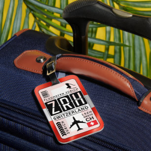 Schweiz Zurich Luggage Tag Bagagebricka