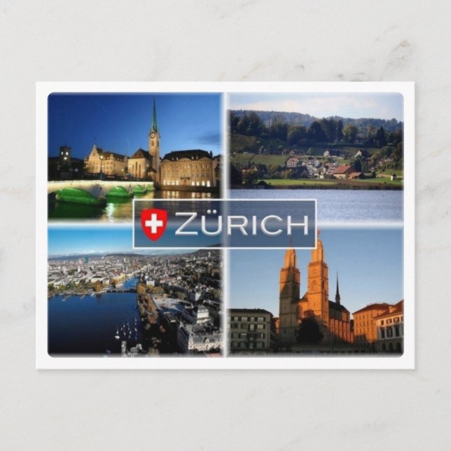 Schweiz - Zürich - Vykort (Framsida)