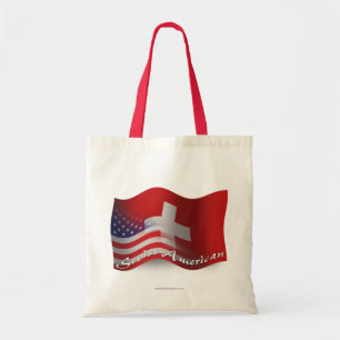 Schweizare-Amerikan som vinkar flagga Tygkasse