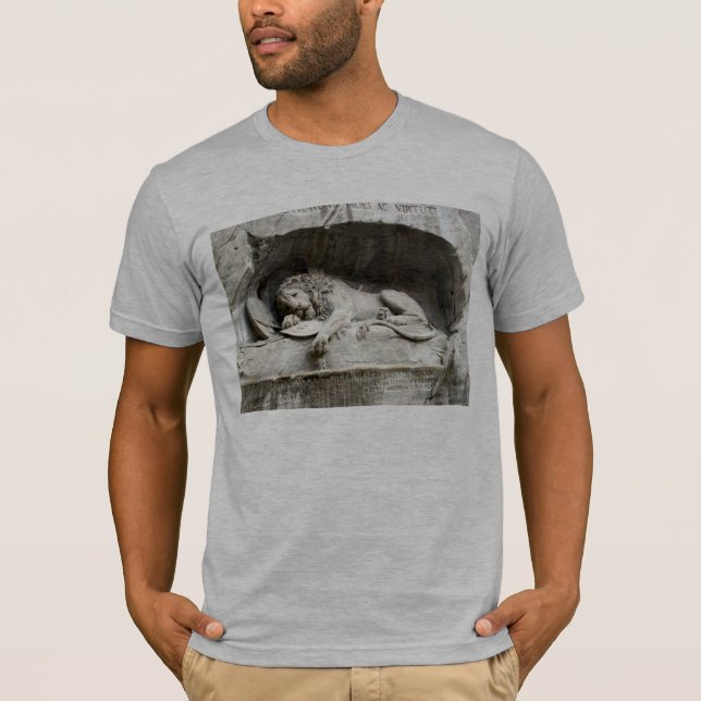 Schweizare avbildar - den lejona monumentet, tee shirt (Framsida)