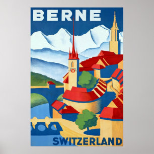 Schweizare för den Berne ~-Schweitz ~Vintagen Poster