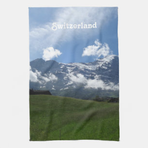 Schweizare landskap kökshandduk