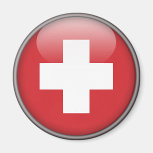 Schweizareflagga - flagga av Schweitz Magnet
