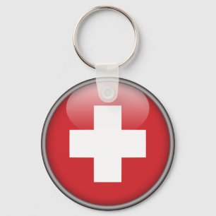 Schweizareflagga - flagga av Schweitz Nyckelring
