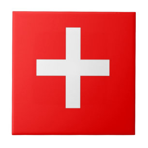 Schweizareflagga Kakelplatta