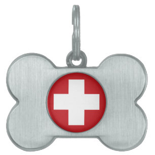 Schweizareflagga Namnbricka Husdjur