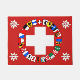 Schweizareflagga och edelweiss