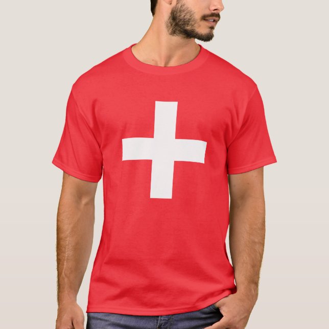 schweizareflagga t shirt (Framsida)