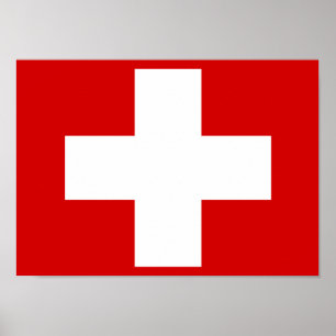 Schweizareflaggaaffisch Poster