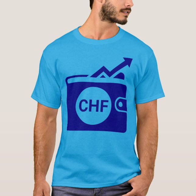Schweizer Franc CHF valuta plånbok ikon T Shirt (Framsida)