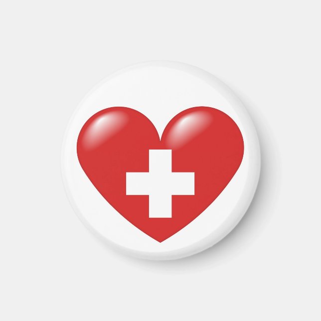 Schweizer Herz - Coeur suisse Magnet (Framsidan)