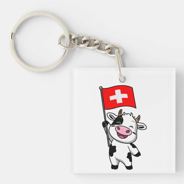 Schweizer Kuh Männer Basic T-Shirt (Framsidan)