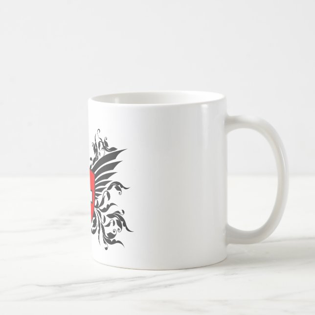 Schweizer Wappen mit Flügel Kaffemugg (Höger)