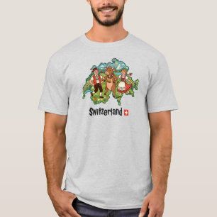 Schweizisk alpin folkedans t shirt