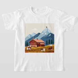 Schweizisk alpscen t shirt