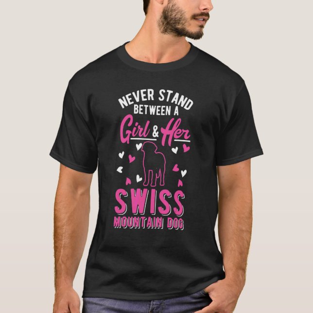 Schweizisk Berghund Flicka Bergshund T Shirt (Framsida)