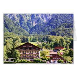 Schweizisk chalet hälsningskort