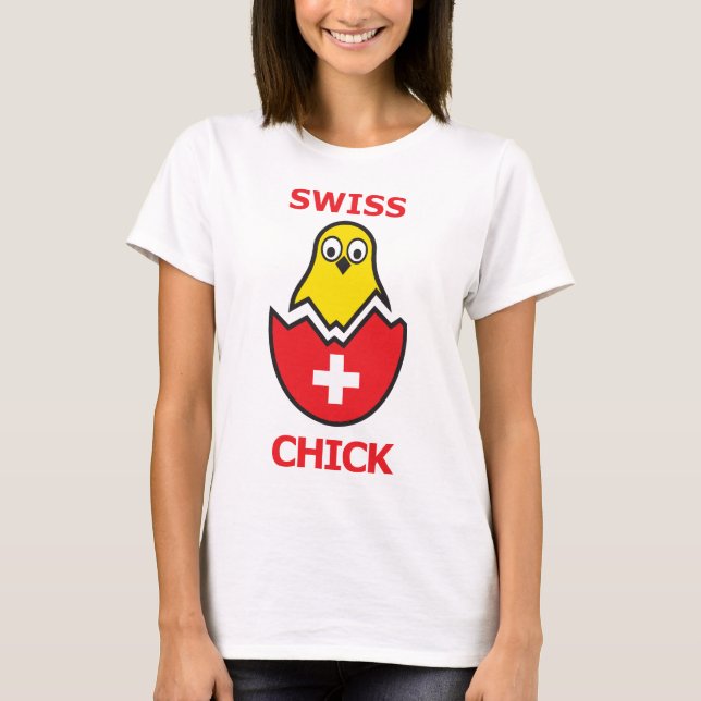 Schweizisk chick t-shirt (Framsida)