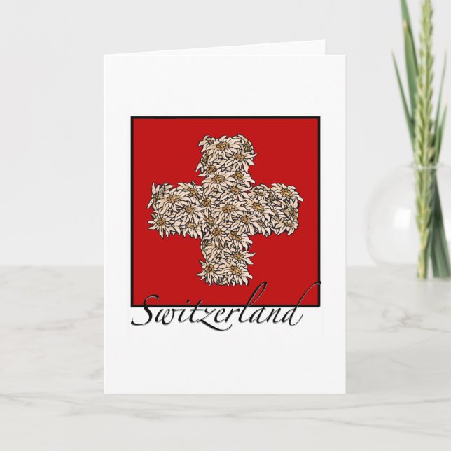 Schweizisk Edelweiss kor Kort (Framsida)