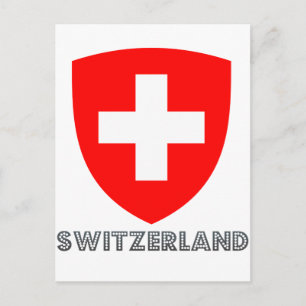 Schweizisk emblem vykort