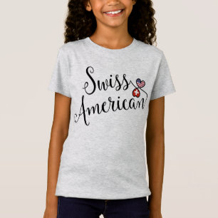 Schweizisk entwated Hearts T Shirt