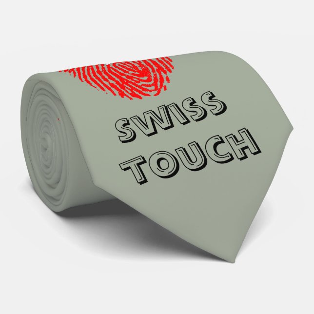 Schweizisk fingeravtrycksflagga slips (Rullad)