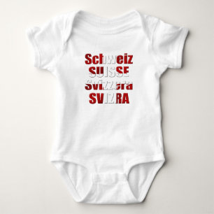 Schweizisk flagga av gåvan Schweitz för officiel Tee